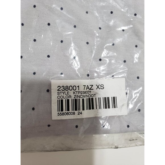 J.Jill Wearever V-Neck Ballet-Sleeve Top in Zinc Mini Dots - Size XS - Picture 4 of 6